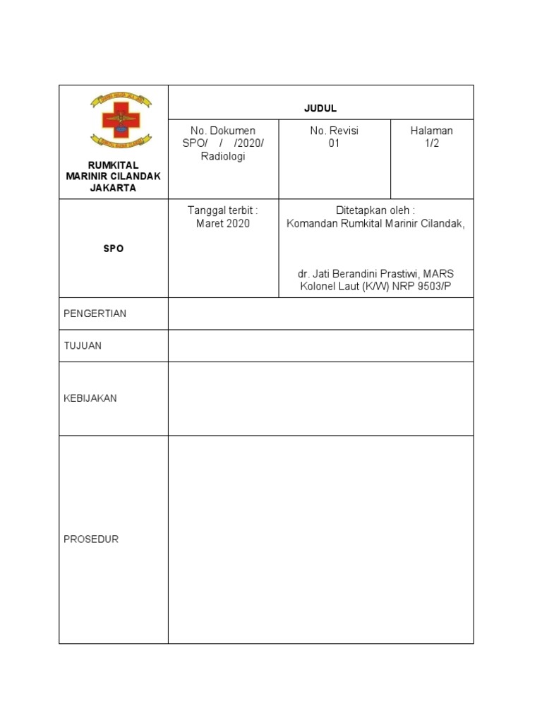 CONTOH Form SPO Kosong Dari TAKAH | PDF