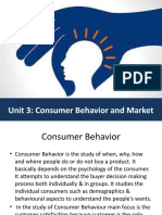 Unit 3: Consumer Behavior and Market