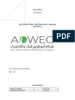 Abu Dhabi Water and Electricity Company Project Report