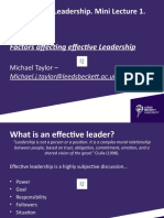 Principles of Leadership - Mini Lecture 1 Final
