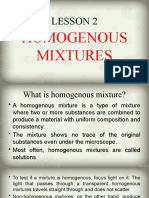Lesson 2: Homogenous Mixtures