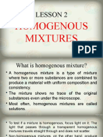 Understanding Homogeneous Mixtures