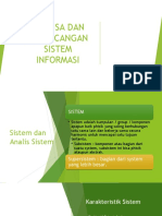 Analisa Dan Perancangan Sistem Informasi