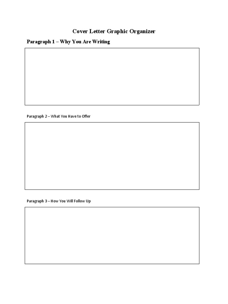 Cover Letter Graphic Organizer PDF