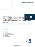 Absolute Beginner S1 #5 Asking Directions at A Norwegian Airport