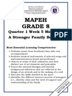 Mapeh Grade 8: Quarter 1 Week 5 Module 5 A Stronger Family Bonding