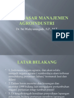 Dasar-Dasar Manajemen Agroindustri