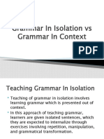 3 Grammar in Isolation Vs Grammar in Context