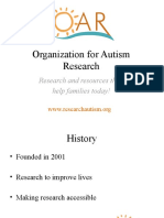 OAR Webinar With Autism Now Center - February 1, 2011