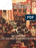 16 Bucuresti Materiale de Istorie Si Muzeografie Xvi 2002 PDF