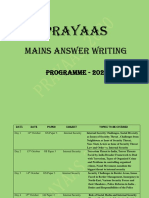 Prayaas Mains Answer Writing Programme 2020