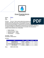 Prepping System Water