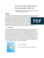 Experimental Determination of The Viscosity, Reported PDF