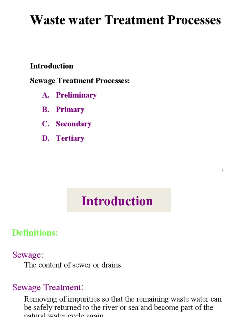 Waste Water Treatment Tech | PDF | Sewage Treatment | Water Treatment