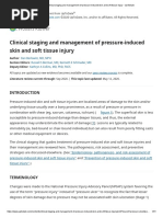 Clinical staging and management of pressure-induced skin and soft tissue injury - UpToDate