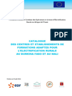 Catalogue Formations Burkina Mali - Aout 2014