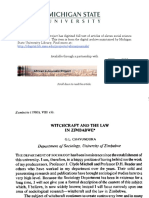 Digitized African Journal Articles on Witchcraft and Law