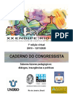 Caderno Do Congressista XX ENDIPE Rio 2020 PDF
