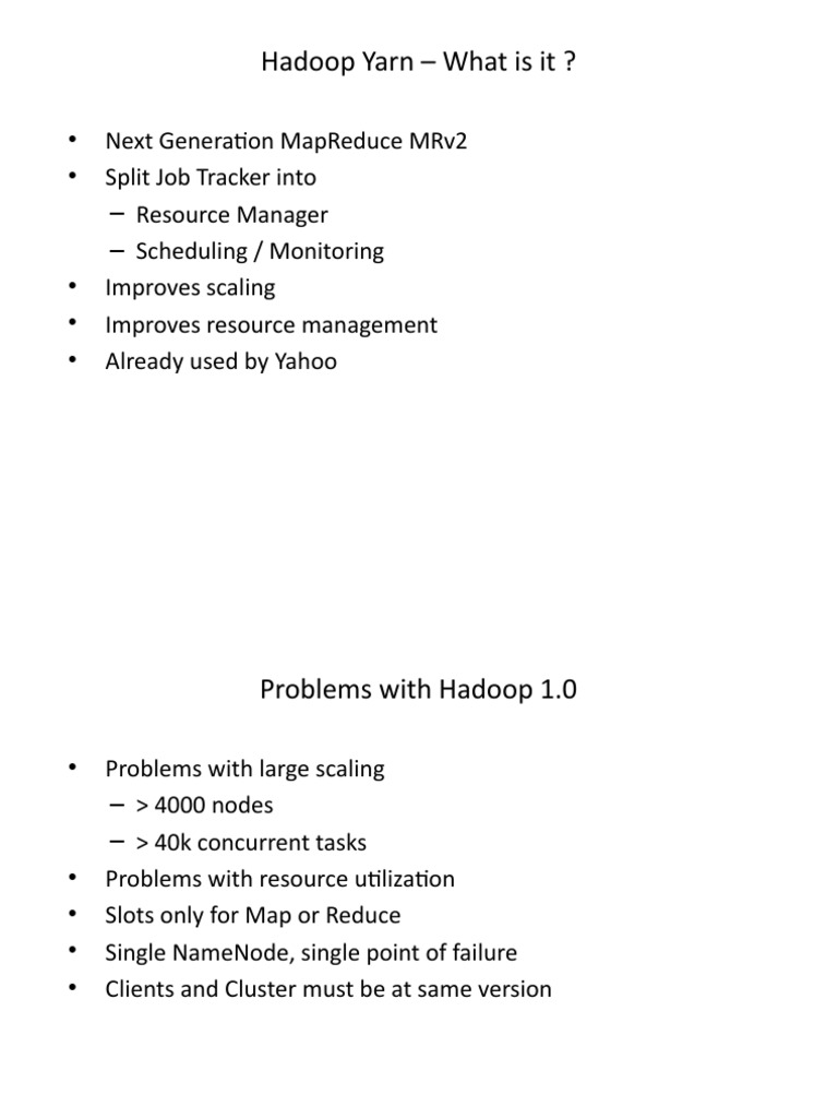 Hadoop Yarn What Is It ? PDF