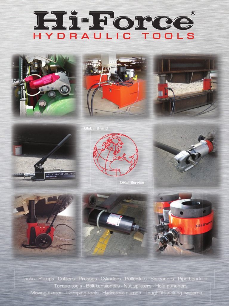 Hi-Force Hydraulic Tools Catalogue | PDF | Piston | Bearing (Mechanical)
