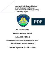 Tugas Laporan Praktikum Pengaruh Faktor Eksternal Intensitas Cahaya Pertumbuhan Dan Perkembangan Tumbuhan