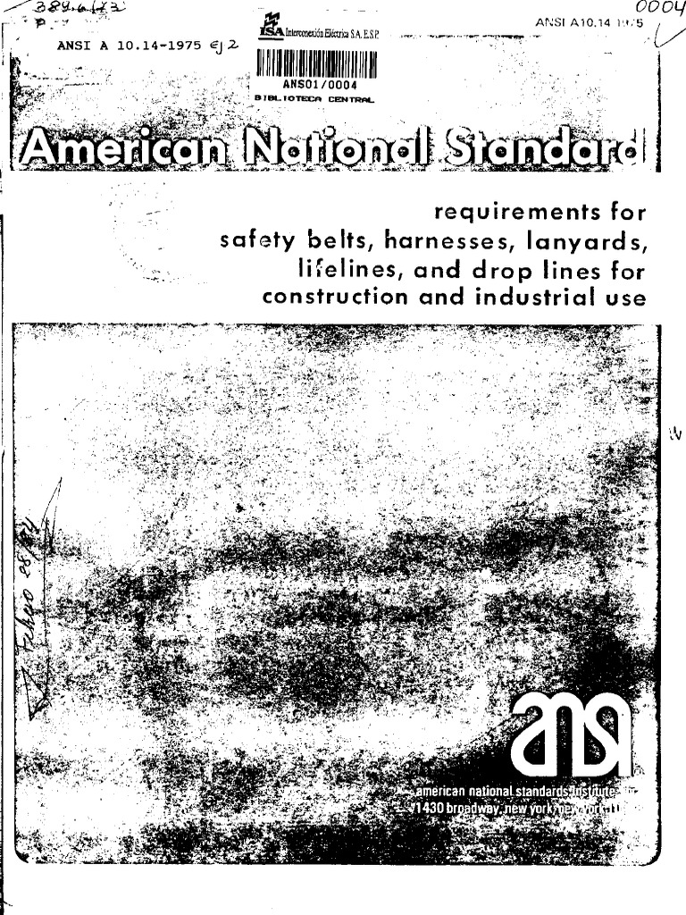 Ansi A10.14 - 1975 | PDF | Strength Of Materials | Forging