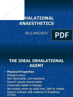 Inhalational Anaesthetics - DR Macheyo