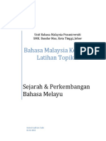 Bahasa Malaysia Kertas 1 Latihan Topikal: Sejarah & Perkembangan Bahasa Melayu