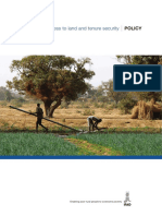 Improving Access To Land and Tenure Security: Policy