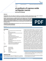 Electrochemical Synthesis of Cuprous Oxide With A Cylindrical Bipolar Reactor