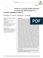 Social Health Insurance Vs Private Health Insurance in China Revisit Crowd Out Effect Based On A Multiple Mediation Analysis