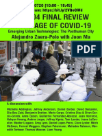 Arc 504 Final Review in The Age of Covid-19: Alejandro Zaera-Polo With Joon Ma