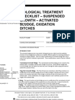 Biological Treatment Checklist - Suspended Growth - Activated Sludge, Oxidation Ditches