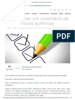 Como Fazer Um Inventário de Riscos Químicos - Importante, Ler PDF