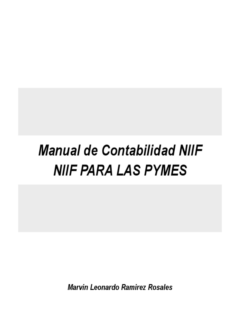 Manual de Contabilidad NIIF para PYMES | PDF | normas internacionales ...