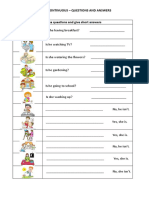 Present Continuous Questions & Answers Worksheet