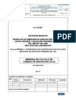 Memoria de Calculo de Cámara de Derivación CD-02