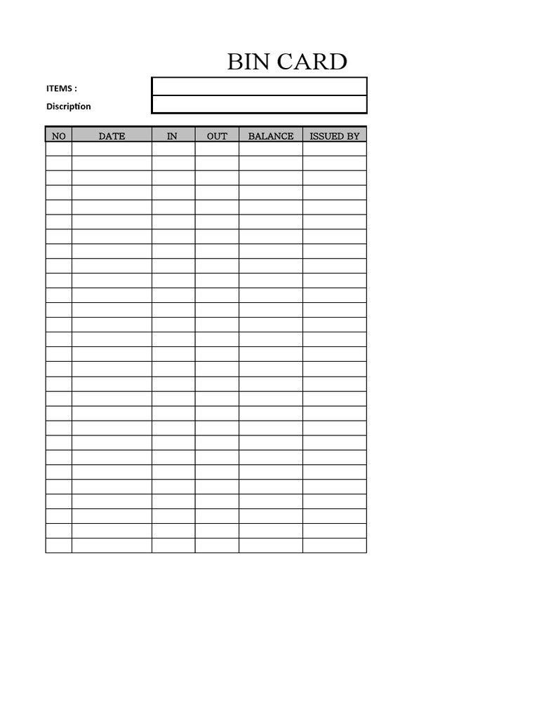 Bin Card. PDF