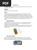 Lab No # 01: Objective