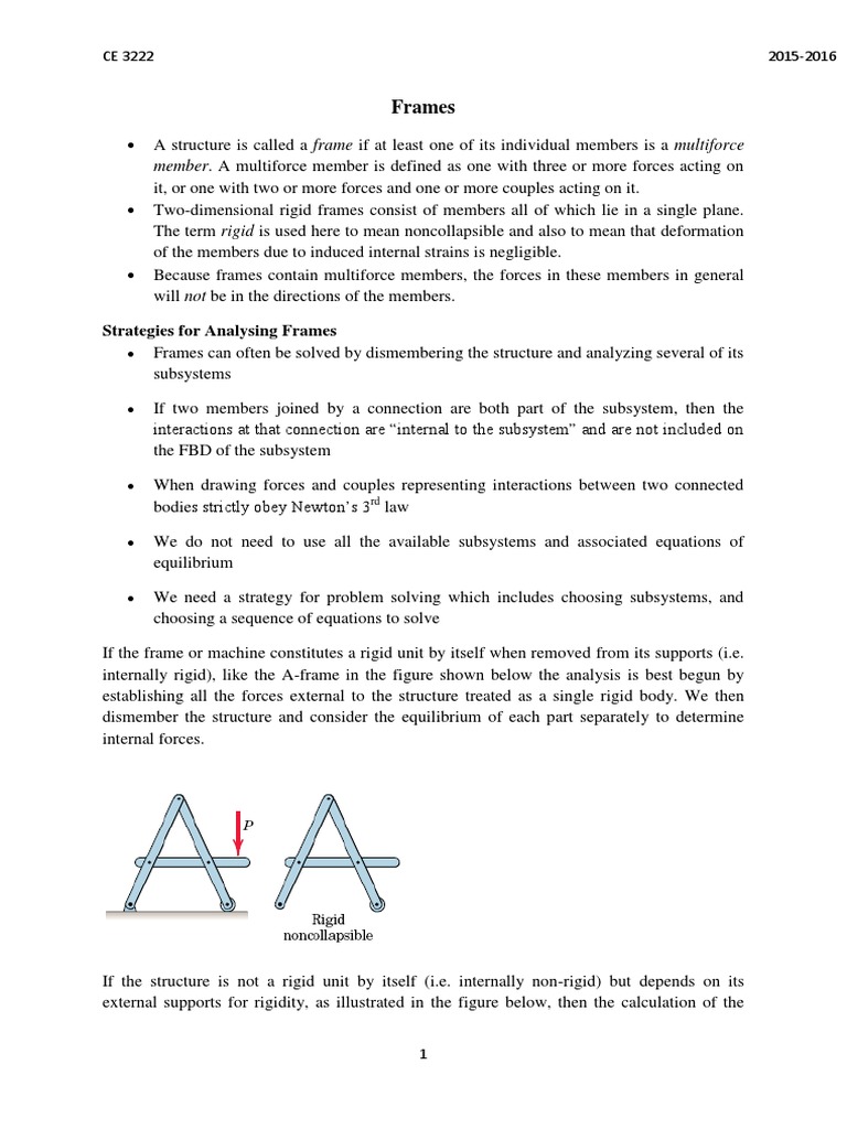 Frames: Member. A Multiforce Member Is Defined As One With Three or ...