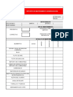 Reporte de Mantenimiento de Desbrozadora