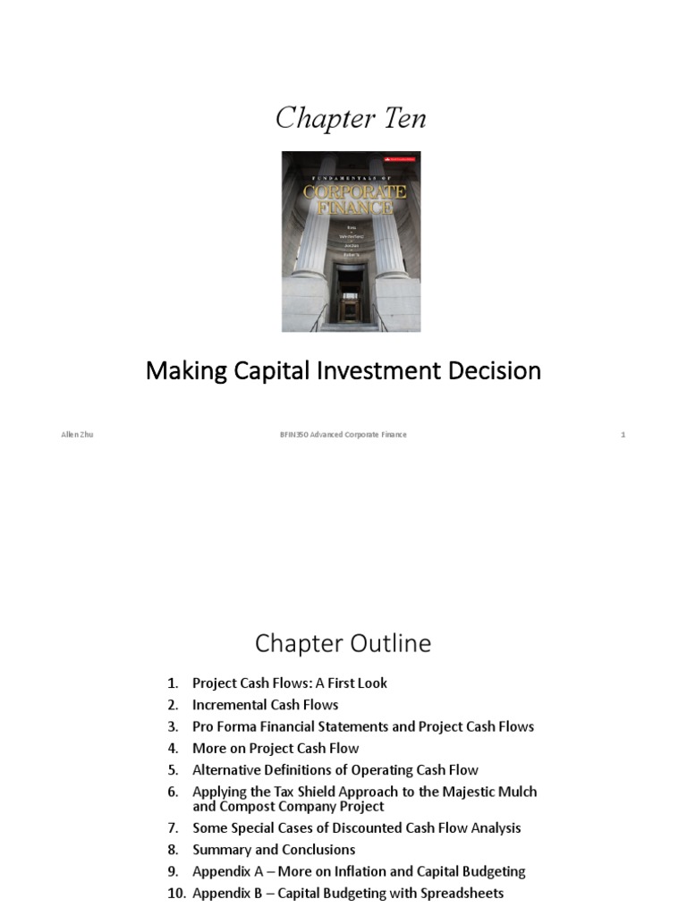 Chapter Ten: Making Capital Investment Decision | PDF | Capital ...