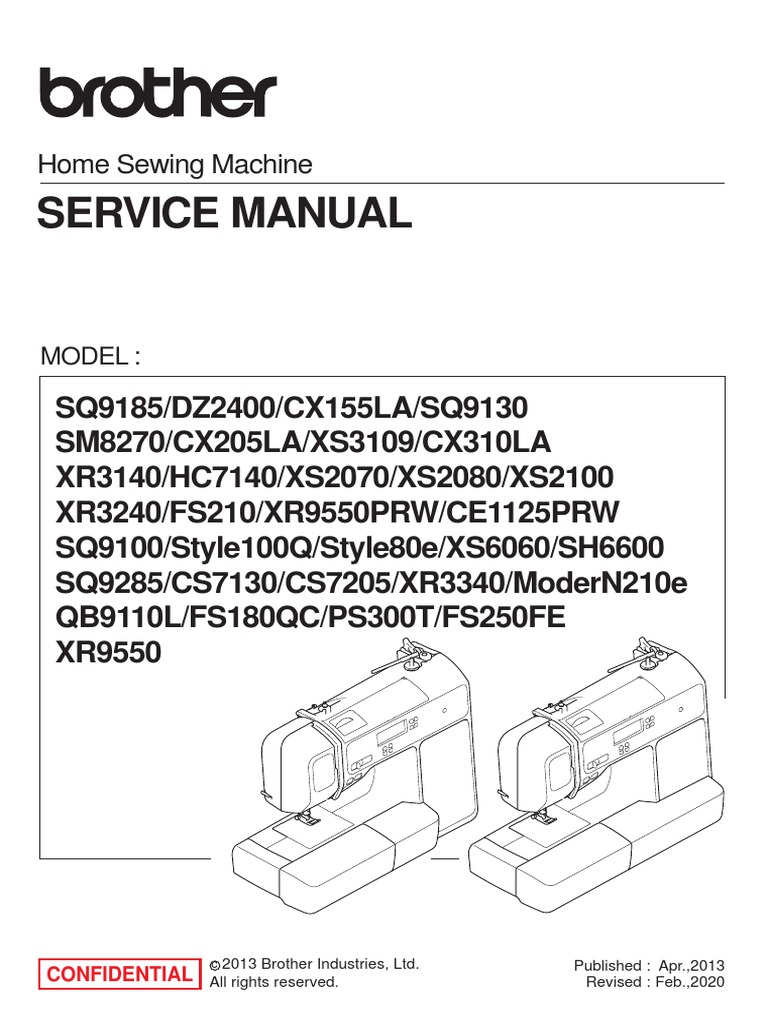 Sewing Machine Parts for Brother Xr3340 