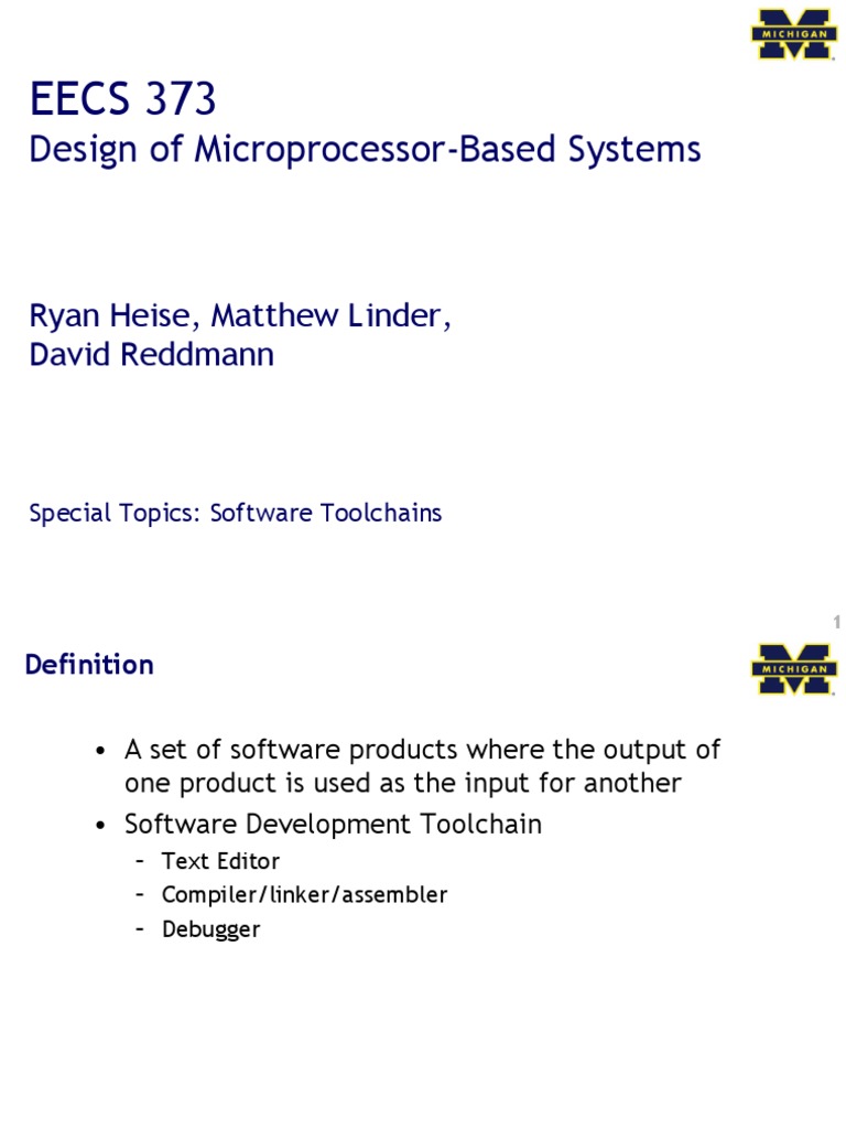 EECS 373 Design of MicroprocessorBased Systems Download Free PDF