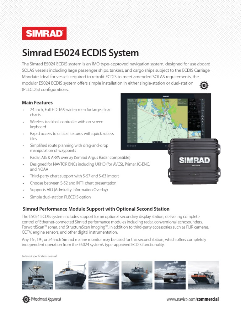 Simrad E5024 ECDIS System: Main Features | Download Free PDF ...