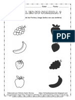 FDP Unir El Dibujo Con Su Sombra - Frutas A4 BN PDF