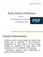 Amity School of Business: Bba, V Group Dynamics and Team Building DR - Sukhvinder Singh
