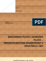 Bašćanska Ploča I Humačka Ploča - Srednjovjekovna Književnost U Hrvatskoj I Bih