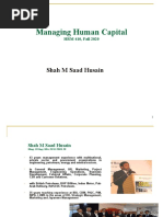 Managing Human Capital: Shah M Saad Husain