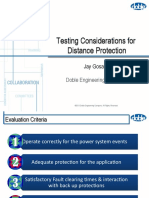 Testing considerations for distance protection latest